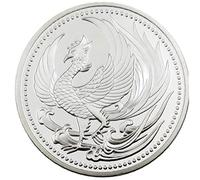 Phoenix Antique Argent Plated Coin Japon Balances d'oiseaux Souhaitant des Pièces Monnaie Collection d'art Badge Médaille Collection Médal