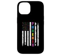 Phoenix Arizona LGBTQ Gay Pride Month American Flag Rainbow Coque pour iPhone 14