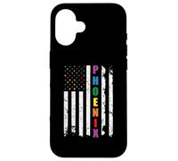 Phoenix Arizona LGBTQ Gay Pride Month American Flag Rainbow Coque pour iPhone 16