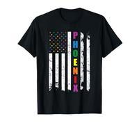 Phoenix Arizona LGBTQ Gay Pride Month American Flag Rainbow T-Shirt