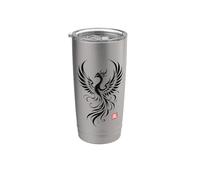 Phoenix Art japonais Mythique Oiseau Renaissance Force Culture Gobelet isotherme en acier inoxydable double paroi