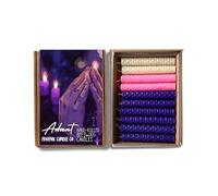 Phoenix Candle Company Lot de 10 bougies en cire d'abeille de 10 cm (Avent), 10CANDLES