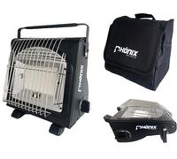 Phönix Chauffage Infrarouge Gaz 1,7 KW Extérieur Céramique + Sac