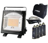 Phoenix Chauffage par Rayonnement à Gaz 1,7KW Céramique Rayonnant Camping +Sac