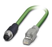 Phoenix Contact 1403496 M12 / RJ45 Câble réseau, câble patch CAT 5e SF/UTP 3.00 m vert ignifuge 1 pc(s)
