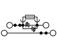 Phoenix Contact 3002609 Bloc de jonction-fusibles de traversée 6.2 mm Raccordement à ressort Push-Lock noir 50 pc(s)