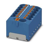 PHOENIX CONTACT PTFIX 10/12X4 BU Bloc de distribution 450 V 32 A Nombre de connecteurs 13 Section 0,2 mm² - 6 mm² AWG 24-10 Largeur 46,3 mm Hauteur 21,7 mm Bleu