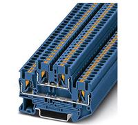 Phoenix Contact Bloc de connexion TERMINAL_BLOCK 5 positions, Vis, Bleu, Plastique, 14 AWG, Montage panneau, 5E+2 volts, 2 contacts, PTTB 2,5 BU