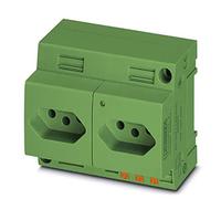 PHOENIX CONTACT EO-N/PT/LED/DUO/GN Lot de 2 prises de courant à double tête de type N avec connecteur à ressort Vert 139 000 g