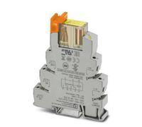 Phoenix Contact Bloc relais PLC-RSC- 24DC/2X21/FG Tension nominale : 24 V/DC Courant de commutation (max.) : 6 A 2