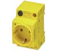 PHOENIX CONTACT Prise EO-CF/UT/LED/F/YE, tête enfichable type CF, indicateur lumineux et fusible 5 mm x 20 mm, 6,3 A, pour montage sur rail de support dans l'interface de service ou montage direct