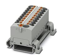 PHOENIX CONTACT PTFIX 10/18X4-NS35A GY Bloc de distribution 800 V 32 A Nombre de connecteurs 19 Section 0,2 mm² - 6 mm² AWG 24-10 Largeur 64,8 mm Gris 8 pièces