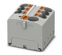 PHOENIX CONTACT PTFIX 10/6X4 GY Bloc de distribution 450V 41A Nombre de connecteurs 7 Section 0.2mm²-6mm² AWG 24-10 Largeur 27.9mm Hauteur 21.7mm Gris