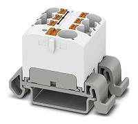 PHOENIX CONTACT PTFIX 10/6X4-NS35A WH Bloc de distribution 57A Nombre de bornes 7 Section 0,5mm²-10mm² AWG 20-6 Largeur 27,9mm Blanc