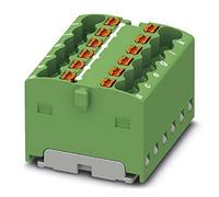 PHOENIX CONTACT PTFIX 12X1.5-G GN Bloc de distribution interne ponté 450V 17.5A Nombre de bornes 12 Section 0.14mm²-2.5mm² AWG 26-14 Largeur 24.9mm Hauteur 18.7mm Vert 20pcs