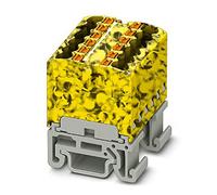PHOENIX CONTACT PTFIX 12X1.5-NS15A-FE Bloc de distribution interne ponté 500V 17.5A Nombre de bornes 12 Section 0.14mm²-2.5mm² AWG 26-14 Largeur 24.9mm Noir/Jaune 20pcs