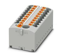 PHOENIX CONTACT PTFIX 6/18X2,5-G GY Verteilerblock, Grundklemme mit Einspeisung, Push-in, 19-Polig, Grau (8 Stck.)