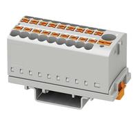 PHOENIX CONTACT PTFIX 6/18X2,5-NS35 GY Bloc de distribution vertical et alimentation intégrée 690V 24A Nombre de bornes 19 Section 0,14mm² - 4mm²