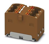 PHOENIX CONTACT PTFIX 6X1.5-G BN Bloc de distribution interne ponté 450V 17.5A Nombre de bornes 6 Section 0.14mm²-2.5mm² AWG 26-14 Largeur 12.5mm Hauteur 18.7mm Marron 20pcs