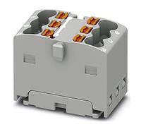 PHOENIX CONTACT PTFIX 6X1.5-G GY Bloc de distribution interne ponté 450V 17.5A Nombre de Bornes 6 Section 0.14mm²-2.5mm² AWG 26-14 Largeur 12.5mm Hauteur 18.7mm Gris 20pcs