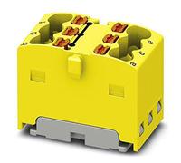 PHOENIX CONTACT PTFIX 6X1.5-G YE Bloc de distribution interne ponté 450V 17.5A Nombre de bornes 6 Section 0.14mm²-2.5mm² AWG 26-14 Largeur 12.5mm Hauteur 18.7mm Jaune 20pcs