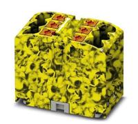 PHOENIX CONTACT PTFIX 6X2.5-FE Bloc de distribution borne 450V 24A Nombre de bornes 6 Section 0.14mm²-4mm² AWG 26-12 Largeur 16mm Hauteur 21.7mm Noir/Jaune 10pcs