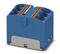 PHOENIX CONTACT PTFIX 6X4-G BU Bloc de distribution interne ponté 450V 32A Nombre de bornes 6 Section 0.2mm²-6mm² AWG 24-10 Largeur 18.5mm Hauteur 22.7mm Bleu 10pcs