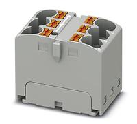 PHOENIX CONTACT PTFIX 6X4-G GY Bloc de distribution interne ponté 450V 32A Nombre de bornes 6 Section 0.2mm²-6mm² AWG 24-10 Largeur 18.5mm Hauteur 22.7mm Gris 10 Pièces