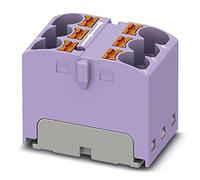 PHOENIX CONTACT PTFIX 6X4-G VT Bloc de distribution interne ponté 450V 32A Nombre de bornes 6 Section 0.2mm²-6mm² AWG 24-10 Largeur 18.5mm Hauteur 22.7mm Violet 10 Pièces