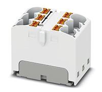PHOENIX CONTACT PTFIX 6X4WH Bloc de distribution interne ponté 450V 32A Nombre de bornes 6 Section 0.2mm²-6mm² AWG 24-10 Largeur 18.5mm Hauteur 21.7mm Blanc