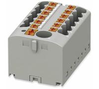 Phoenix Contact PTFIX Lot de 8 blocs de distribution 6/12 x 2,5 GY avec alimentation 450 V 24 A Nombre de connecteurs 13 Section 0,14 mm²-4 mm² AWG 26-12 Largeur 41 mm Hauteur 21,7 mm Gris