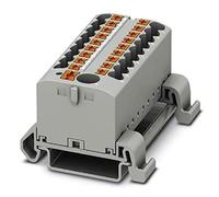 Phoenix Contact Blocs de distribution PTFIX 6/18X2,5-NS35A GY – Lot de 8 – horizontaux 690 V 24 A
