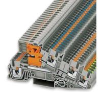 PHOENIX CONTACT PTI2,5-PE/L/NT, Bloc de Bornes, 50 positions, 5 pôles, Push In, gris, Thermoplastique, Montage sur rail DIN, 24 A, 400 V, 26-12 AWG, 5,2 mm