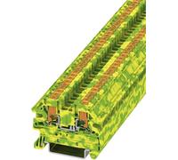 Phoenix Contact PTV Lot de 10 bornes de ligne, vertes, jaunes, 0,14 → 2,5 mm², 0,14 → 4 mm²