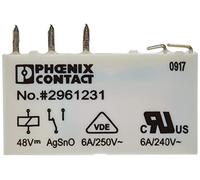 PHOENIX CONTACT REL-MR-48DC/21 Lot de 10 relais miniatures enfichables avec contact d'alimentation 1 inverseur 48 V DC