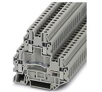 PHOENIX CONTACT UTTB 4-BE Lot de 50 bornes pour installation de composants 4 nombre de connecteurs AWG 26-10 Section nominale 4 mm² Gris