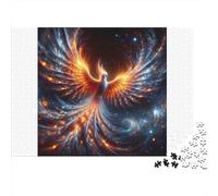 Phoenix Cosmic Fire 100% Recycled Cardboard Galaxy Fire Phoenix 1000 Piece Adult Jigsaws for Adults & Kids Fun Home Activity 70x50cm/1000pcs