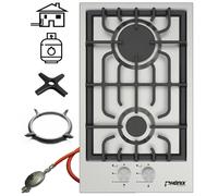 Phönix Domino-SL Plaque De Cuisson Gaz Inox 2 Feux Propane/LPG