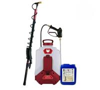 PHOENIX - Dorsal Sprayer Evo | Pulverisateur Electrique 16L + Nettoyant Decrassant Bidon de 5L/10/20L + Buse Multidirectionnel 5 en 1, Idéal pour Nettoyer Les tâches Organique (Nettoyant 20L)