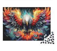Phoenix Eagle Puzzles 1000 Pièces, Aigle phénix de Flamme Fantaisie, Jeu de création et logique, activité relaxante, Cadeau pour Tous, 52x38cm