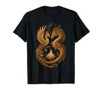 Phoenix et Dragon Symbole Infini Mythique Harmonie Design T-Shirt