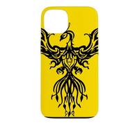 Phoenix Fantasy Oiseau de feu Style Tribal Art Noir Coque pour iPhone 13