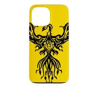 Phoenix Fantasy Oiseau de feu Style Tribal Art Noir Coque pour iPhone 13 Pro Max