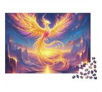 Phoenix Fire Bird 1000 pièces Puzzle Phénix Feu Montagne Adulte Carton Détente Difficile Cadeau Anniversaire 52x38cm