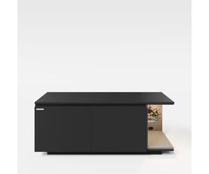 phoenix group AG Minecraft Meuble Bas avec 2 Portes, Compartiment Console, Aspect Carbone Noir