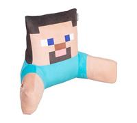 phoenix group AG Minecraft Steve Coussin de détente avec accoudoirs, Poche pour téléphone, Doux et Confortable, décoration sur Le thème du Jeu, 27,6 x 15,7 x 19,7 cm, sous Licence