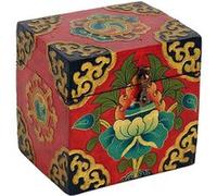 PHOENIX IMPORT Coffret tibétain Rouge peint à la main ROUGE G