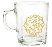 PHOENIX IMPORT Mug en verre OM - Hauteur 9 cm - Largeur 8 cm - Profondeur 8 cm Transparent G
