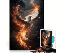 Phoenix in Flames, Puzzle de 1000 pièces pour Adultes, Jeu de logique Stimulant et apaisant, Bords Nets, Cadeau touchant (38x52cm)