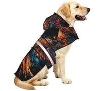 Phoenix Manteau de pluie imperméable pour chien avec capuche, bandes réfléchissantes et sangle ventrale réglable, convient aux chiens de petite et grande taille